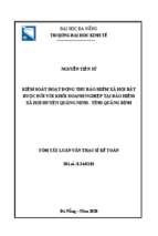 Kiểm soát hoạt động thu bảo hiểm xã hội bắt buộc đối với khối doanh nghiệp tại bảo hiểm xã hội huyện quảng ninh, tỉnh quảng bình
