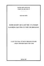 đánh giá kết quả làm việc của người lao động tại công ty vnpt  technology