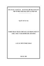 Nghệ thuật trang trí bao lam trong một số chùa việt ở thành phố hồ chí minh