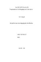 Giải quyết việc làm cho lao động nông thôn ở tỉnh thái bình  