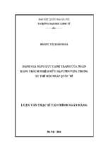 đánh giá năng lực cạnh tranh của ngân hàng trách nhiệm hữu hạn indovina trong xu thế hội nhập quốc tế