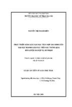 Phát triển năng lực dạy học tích hợp cho sinh viên đại học ngành giáo dục tiểu học thông qua rèn luyện nghiệp vụ sư phạm
