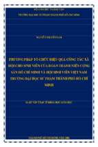 Phương pháp tổ chức hiệu quả công tác xã hội cho sinh viên của đoàn thanh niên cộng sản hồ chí minh và hội sinh viên việt nam trường đại học sư phạm tp. hồ chí minh​