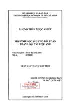 Mô hình học sâu cho bài toán phân loại tài liệu ảnh