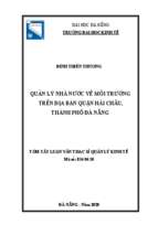 Quản lý nhà nước về môi trường tại quận hải châu, thành phố đà nẵng