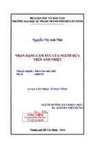 Nhận dạng cảm xúc của người dựa trên ảnh nhiệt