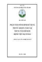 Phân tích tình hình sử dụng thuốc kháng nấm tại trung tâm hô hấp, bệnh viện bạch mai