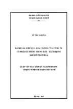 đánh giá hiệu quả hoạt động của công ty cổ phần xi măng trung hải – hải dương sau cổ phần hóa  