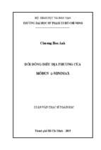 đối đồng điều địa phương môđun a minimax