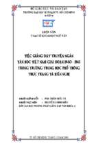 Việc giảng dạy truyện ngắn văn học việt nam giai đoạn 1930   1945 trong trường trung học phổ thông   thực trạng và kiến nghị​