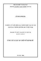 Nghiên cứu mô hình xác định thiệt hại do tai nạn giao thông đường bộ ở việt nam tt