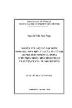 Nghiên cứu một số đặc điểm sinh học, sinh thái của cây tía tô dại (hyptis suaveolens (l.) poit.) ở thành phố phan thiết, tỉnh bình thuận và huyện củ chi, thành phố hồ chí minh​