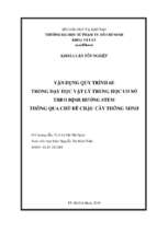 Vận dụng quy trình 6e trong dạy học vật lý trung học cơ sở theo định hướng stem thông qua chủ đề chậu cây thông minh​