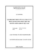 Giải pháp huy động vốn của công ty cổ phần tập đoàn hòa phát trên thị trường chứng khoán việt nam   