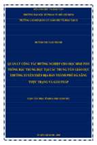 Quản lý công tác hướng nghiệp cho học sinh phổ thông bậc trung học tại các trung tâm giáo dục thường xuyên trên địa bàn thành phố đà nẵng thực trạng và giải pháp​