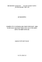 Nghiên cứu cơ sở khoa học phân vùng hạn – mặn và đề xuất giải pháp thích ứng cho vùng đồng bằng ven biển sông mã