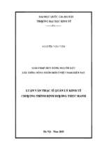Giải pháp huy động nguồn lực xây dựng nông thôn mới ở việt nam hiện nay   