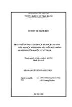 Phát triển năng lực dạy học tích hợp cho sinh viên đại học ngành giáo dục tiểu học thông qua rèn luyện nghiệp vụ sư phạm