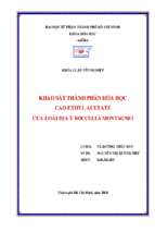 Khảo sát thành phần hóa học cao ethyl acetate của loài địa y roccella montagnel