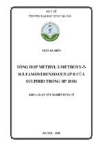 Tổng hợp methyl 2   methoxy 5 sulfamoylbenzoat ( tạp b của sulpirid trong bp 2018)