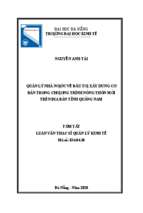 Quản lý nhà nước về đầu tư xây dựng cơ bản trong chương trình nông thôn mới trên địa bàn tỉnh quảng nam