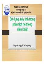 Sử dụng máy tính trong phân tích hệ thống điều khiển