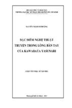 đặc điểm nghệ thuật truyện trong lòng bàn tay của kawabata yasunari