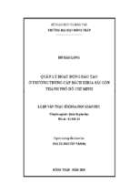 Quản lý hoạt động đào tạo ở trường trung cấp bách khoa sài gòn thành phố hố chí minh