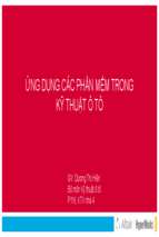 ứng dụng các phần mềm trong kỹ thuật ôtô