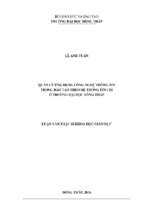 Quản lý ứng dụng công nghệ thông tin trong đào tọa theo hệ thống tín chỉ ở trường đại học đồng tháp