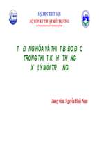Tự động hoá và thiết bị đo đạc trong thiết kế hệ thống xử lý môi trường