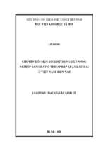 Chuyển đổi mục đích sử dụng đất nông nghiệp sang đất ở theo pháp luật đất đai ở việt nam hiện nay