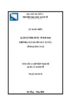 Quản lý nhà nước về đất đai trên địa bàn huyện duy xuyên, tỉnh quảng nam