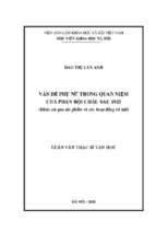 Vấn đề phụ nữ trong quan niệm của phan bội châu sau 1925 (khảo sát qua tác phẩm và các hoạt động xã hội)