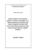 Enhancement of nutrient removal from anaerobically digested swine wastewater using hybrid constructed wetlands with foamed waste glass and external carbon source