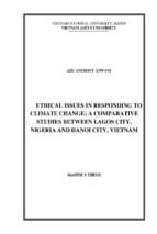 Ethical issues in responding to climate change a comparative studies between lagos city, nigeria and hanoi city, vietnam