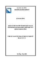 Quản lý thu nợ vốn tdđt tại chi nhánh ngân hàng phát triển khu vực quảng nam đà nẵng