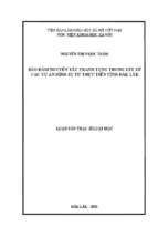 Bảo đảm nguyên tắc tranh tụng trong xét xử các vụ án hình sự từ thực tiễn tỉnh đắk lắk