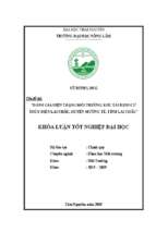 đánh giá hiện trạng môi trường khu tái định cư thủy điện lai châu, huyện mường tè, tỉnh lai châu