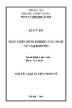 Phát triển nông nghiệp công nghệ cao tại kon tum tt