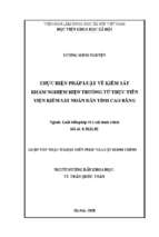 Thực hiện pháp luật về kiểm sát khám nghiệm hiện trường từ thực tiễn viện kiểm sát nhân dân tỉnh cao bằng