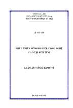 Phát triển nông nghiệp công nghệ cao tại kon tum