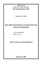 Phát triển nguồn nhân lực xuất bản việt nam trong xu thế hội nhập tt