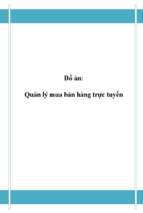 Quản lý mua bán hàng trực tuyến