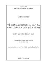 Về căn jacobson js căn và các lớp căn của nữa vành