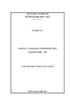 Giáo dục cách mạng ở tỉnh đồng tháp giai đoạn 1945 – 1975