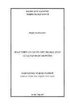 Hoàn thiện cơ cấu tổ chức bộ máy quản lý tại tập đoàn arowines  