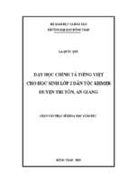 Dạy học chính tả tiếng việt cho học sinh lớp 2 khmer huyện tri tôn, tỉnh an giang