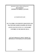 Efl teachers’ and students’ perceptions and practices regarding learner autonomy an exploratory study at a vietnamese university in the mekong delta