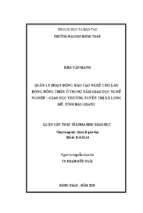 Quản lý hoạt động đào tạo nghề cho lao động nông thôn ở trung tâm giáo dục nghề nghiệp – giáo dục thường xuyên thị xã long mỹ, tỉnh hậu giang